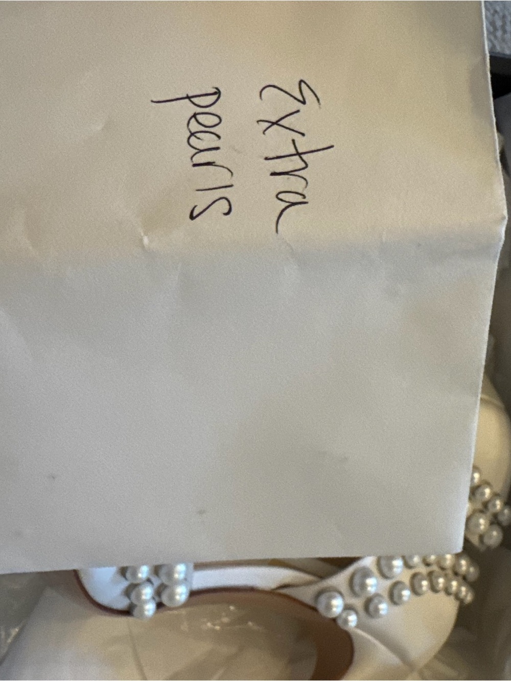 Worn once! Monique Lhuillier Shannon Suede Pearl Pump | Size 38.5 - Picture 8 of 8